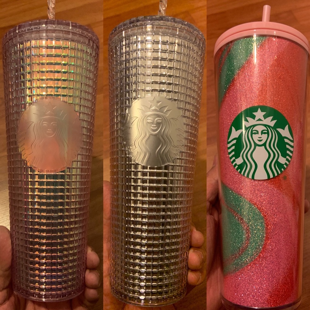 SOLD Starbucks Holiday tumblers 2020 studded swirl